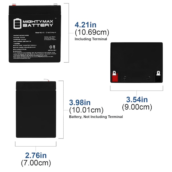 Mighty Max Battery 12V 5AH Replaces Black Decker 243215 Irrigation